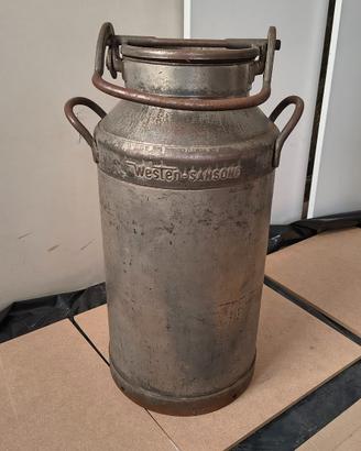 Bidone per latte vintage in ferro/acciaio