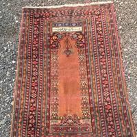 Tappeto persiano da preghiera con scritta sciita