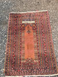 Tappeto persiano da preghiera con scritta sciita