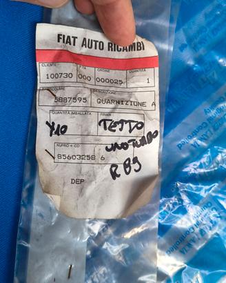 Guarnizione per tetto apribile Fiat Uno Turbo e Y2
