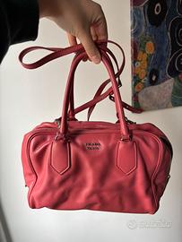 Borsa bauletto Prada Inside Bag in pelle rosa