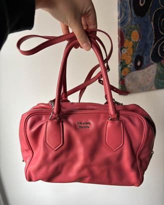 Borsa bauletto Prada Inside Bag in pelle rosa