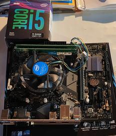 SET SCHEDA MADRE, CPU i5 9th gen, e RAM ddr4 16 gb