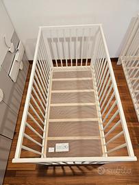 Culla ikea gulliver con materasso