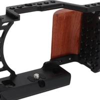 gabbia impugnatura sony in legno a6000 6400 6500