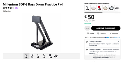Millenium BDP-S Bass Drum Practice Pad