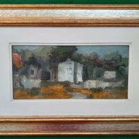 Ausonio Tanda Quadro Dipinto Olio 17 x 35 cm