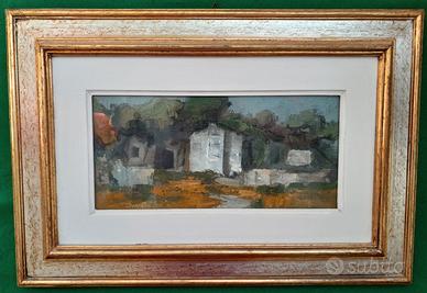 Ausonio Tanda Quadro Dipinto Olio 17 x 35 cm