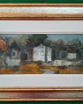 Ausonio Tanda Quadro Dipinto Olio 17 x 35 cm