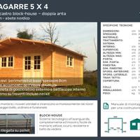 Casetta in legno 5x4 spessore 35mm blokhouse
