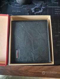 Portafoglio Uomo Carrera Jeans in Pelle Nero