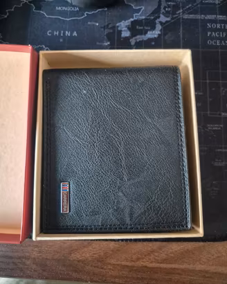 Portafoglio Uomo Carrera Jeans in Pelle Nero