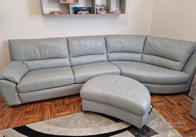 divano letto ad angolo vera pelle Natuzzi