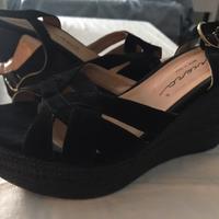 Sandali zeppa alta Riviera boutique-Made in Italy