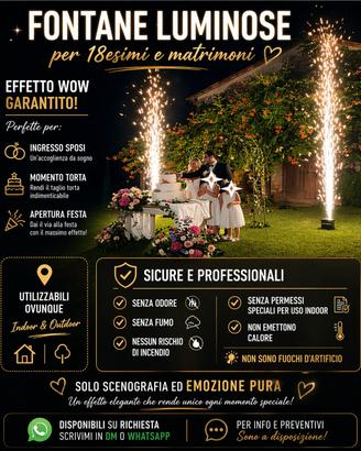 noleggio fontane " sparkular"