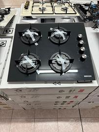 Piano cottura vetro grigio 4fuochi 60cm ghisa nuov