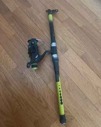 Canna da pesca telescopica Caperlan con mulinello