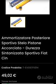 ammortizzatori posteriori assetto 500/600