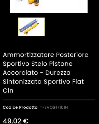 ammortizzatori posteriori assetto 500/600