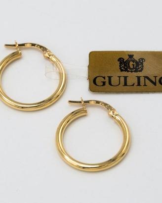 Orecchini a cerchio in oro giallo 18 kt E.10