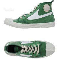 DIESEL scarpe alte 43 pelle verde anfibio militare
