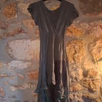 vestito a sirena verde militare 