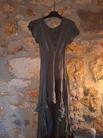 vestito a sirena verde militare 