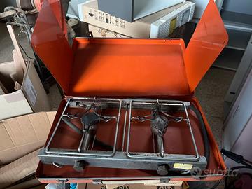 Fornello due fuochi gas casa o campeggio