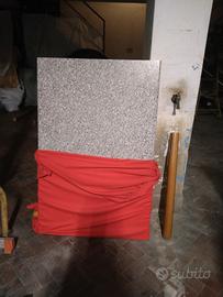 tavolo allungabile pannello effetto marmo 