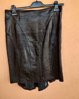 Gonna nera in pelle Rocco Barocco