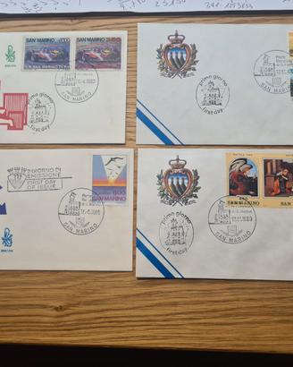 San Marino FDC anni 80