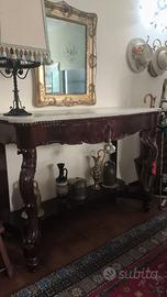 Antica consolle Restaurata con Piano in Marmo