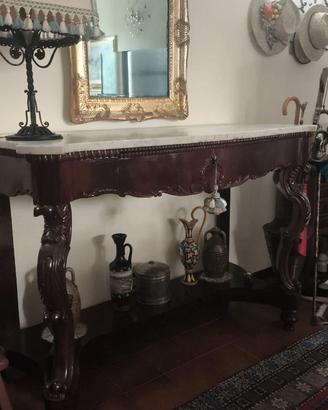 Antica consolle Restaurata con Piano in Marmo