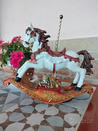 Carillon Cavallo a dondolo in resina
