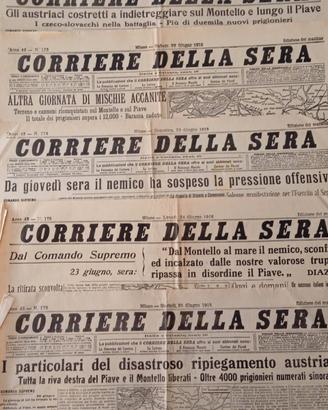 Corriere della sera e Il Secolo,  Giu/Nov 1918