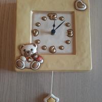 Orologio da parete Thun tema Teddy nuovo + scatola