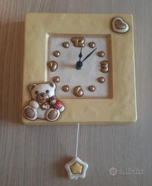Orologio da parete Thun tema Teddy nuovo + scatola