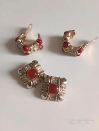 3 paia di Oecchini vintage con clips
