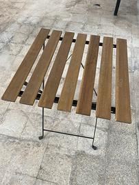 Tavolino legno e ferro