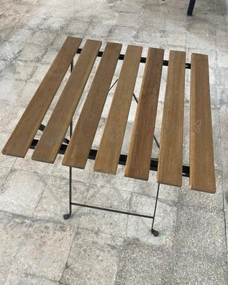Tavolino legno e ferro