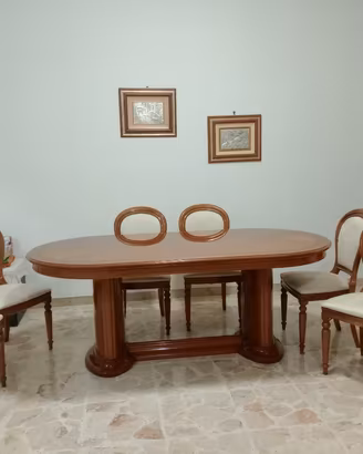 tavolo ovale classico  e sei sedie