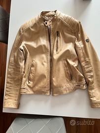 Giacca biker beige modello trapuntato tg xl