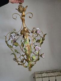 lampadario in ferro vintage