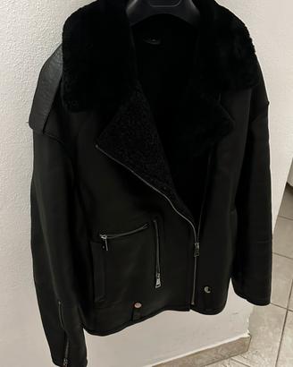 Giacca in montone stile aviator