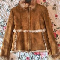 Giubbetto shearling beige/marrone slim Coveri