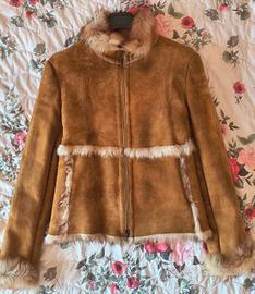 Giubbetto shearling beige/marrone slim Coveri