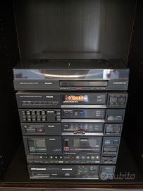 Stereo Vintage Philips (1988) con Giradischi e CD 