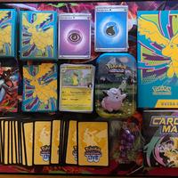 Lotto Pokemon carte, bustine protettive gadget ita