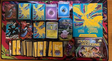 Lotto Pokemon carte, bustine protettive gadget ita
