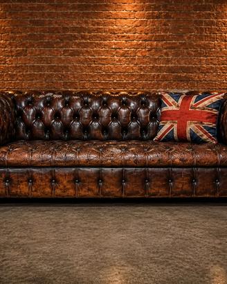 Coppia Divani Chester Chesterfield in cuoio uk uk